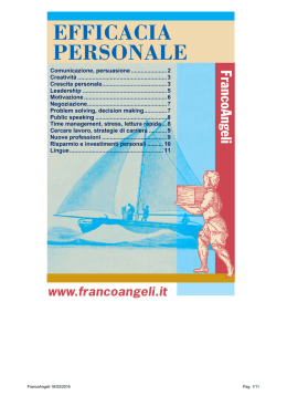 Crescita personale - Franco Angeli Editore