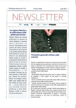 NEWSLETTER 7 aprile 2015
