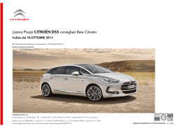 Il listino prezzi consigliato dalla rete Citroën
