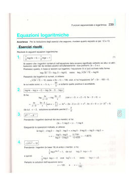 Equazioni logaritmiche