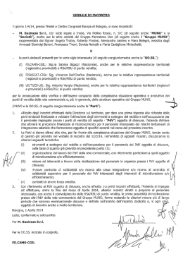 Mercatone Busines -VerbIncontro1-04-2014 - Filcams