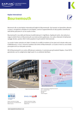 Kaplan Bournemouth - Scheda Informativa