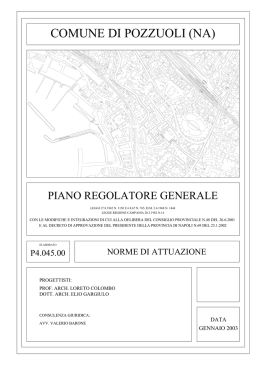 Norme di Attuazione PRG Pozzuoli