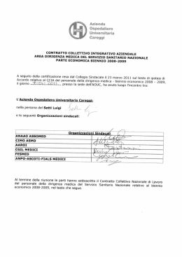 Contratto collettivo integrativo aziendale 2008-2009