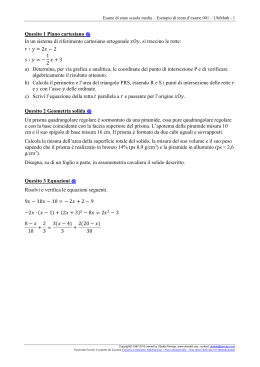 Esame di stato I ciclo – Tema 1 con soluzioni – UbiMath (2015.6)