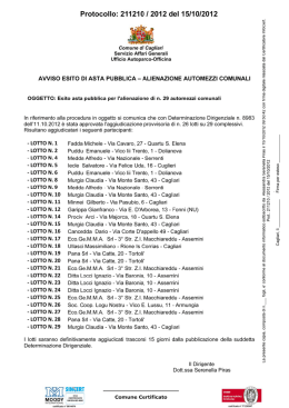 Protocollo: 211210 I 2012 del 15I10/2012