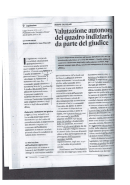 Valutazione autonoma del quadro indiziario da parte del giudice