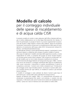 Modello di calcolo - Repubblica e Cantone Ticino
