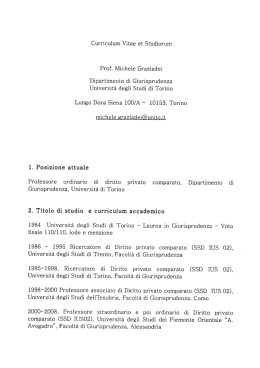 Curriculum - Istituto Universitario di Studi Europei