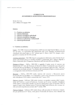 curriculum accademico-scienti fico-professionale