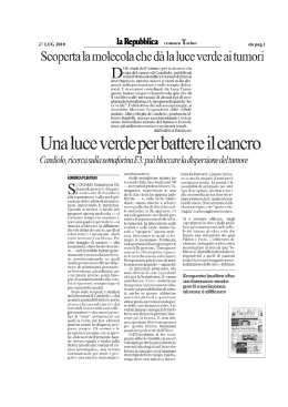Una luce verde per battere il cancro - FPRC