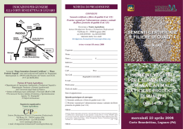 Sementi certificate e filiere di qualit&agrave;