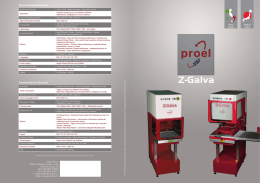 Z-Galva Depliant - Proel TSI S.r.l.