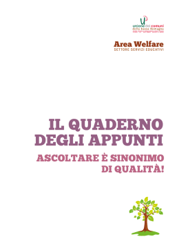 il quaderno degli appunti - Unione dei Comuni della Bassa Romagna