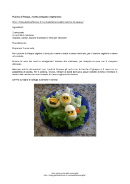 Pulcino di Pasqua, ricetta antipasto vegetariano