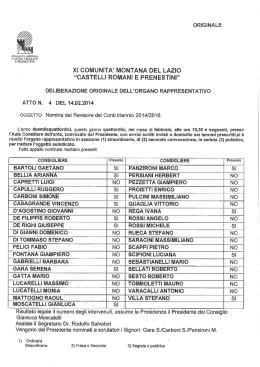ORIGINALE - Comunit&agrave; Montana Castelli Romani e Prenestini