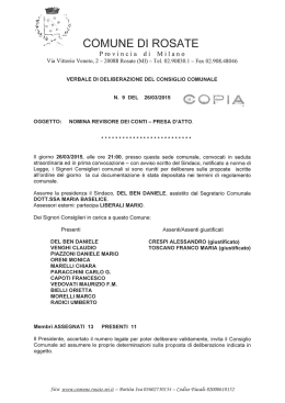 CC 9 26 03 15 NOMINA REVISORE DEI CONTI