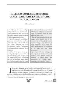 il legno come combustibile: caratteristiche energetiche e