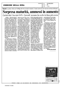 Sorpresa maturit&agrave;, ammessi in aumento