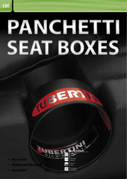 Panchetti / Seat Boxes - Tubertini.nl