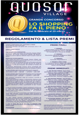 Leggi il regolamento completo