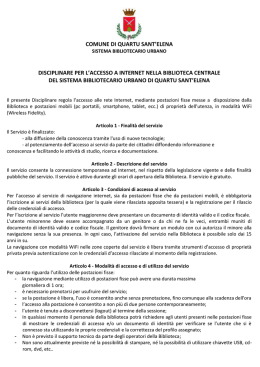 COMUNE DI QUARTU SANT`ELENA DISCIPLINARE PER L
