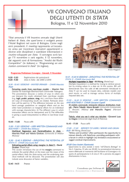 VII CONVEGNO ITALIANO DEGLI UTENTI DI STATA