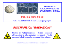 Lezione Ing. Iliano Ciucci - Universit&agrave; degli Studi di Pisa