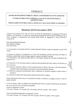 Verbale Meccanica applicata alle macchine