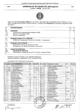 2008 CONSIGLIO DI FACOLTÀ (Allargato) 1136