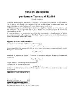 Funzioni algebriche: pendenza e Teorema di Ruffini