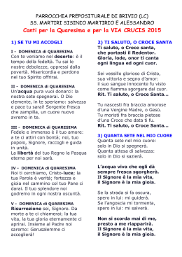 I canti per la Quaresima e la Via Crucis, in formato PDF