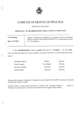 Costituzione in giudizio per resistere al ricorso