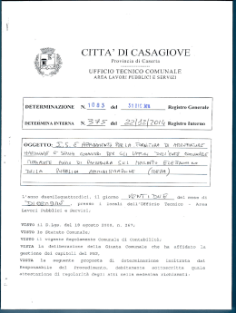 CITTA` DI CASAGIOVE. - Comune di Casagiove