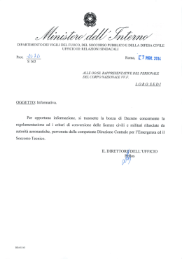 Informativa decreto regolamentazione licenze
