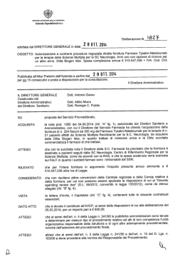 Deliberazione n.1827 del 28/10/2014