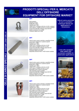 prodotti speciali per il mercato dell`offshore equipment for offshore