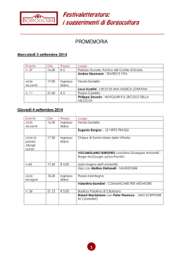 Borgocultura e Festivaletteratura