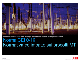 Norma CEI 0-16 Normativa ed impatto sui prodotti MT