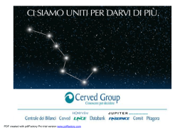 Scarica la presentazione di Cerved Group PDF