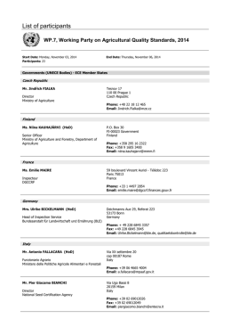 List of participants