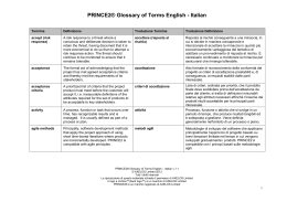 PRINCE2® Glossary of Terms English - Italian
