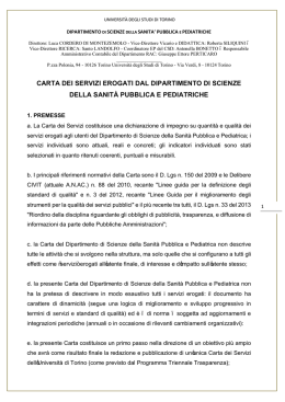 Carta dei Servizi - Università degli Studi di Torino