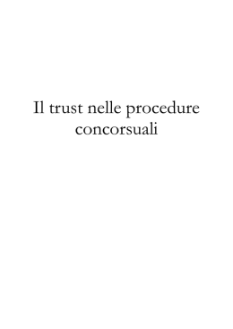 Il trust nelle procedure concorsuali