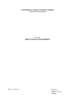MECCANICA DEI ROBOT