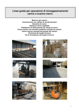 Linee guida per operazioni di immagazzinamento carico e scarico