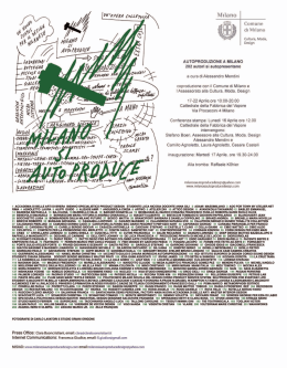 Invito alla mostra "Autoproduzione a Milano"
