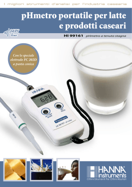 pHmetro portatile per latte e prodotti caseari
