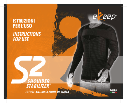 ISTRUZIONI PER L`USO INSTRUCTIONS FOR USE