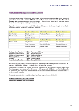 Convocazione rappresentativa Allievi